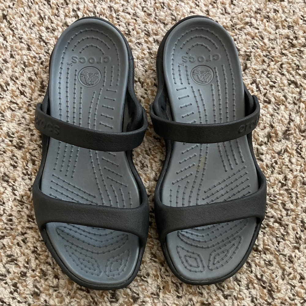 Crocs Cleo black sz 8 wmn